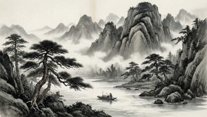 Ink Wash Mountains