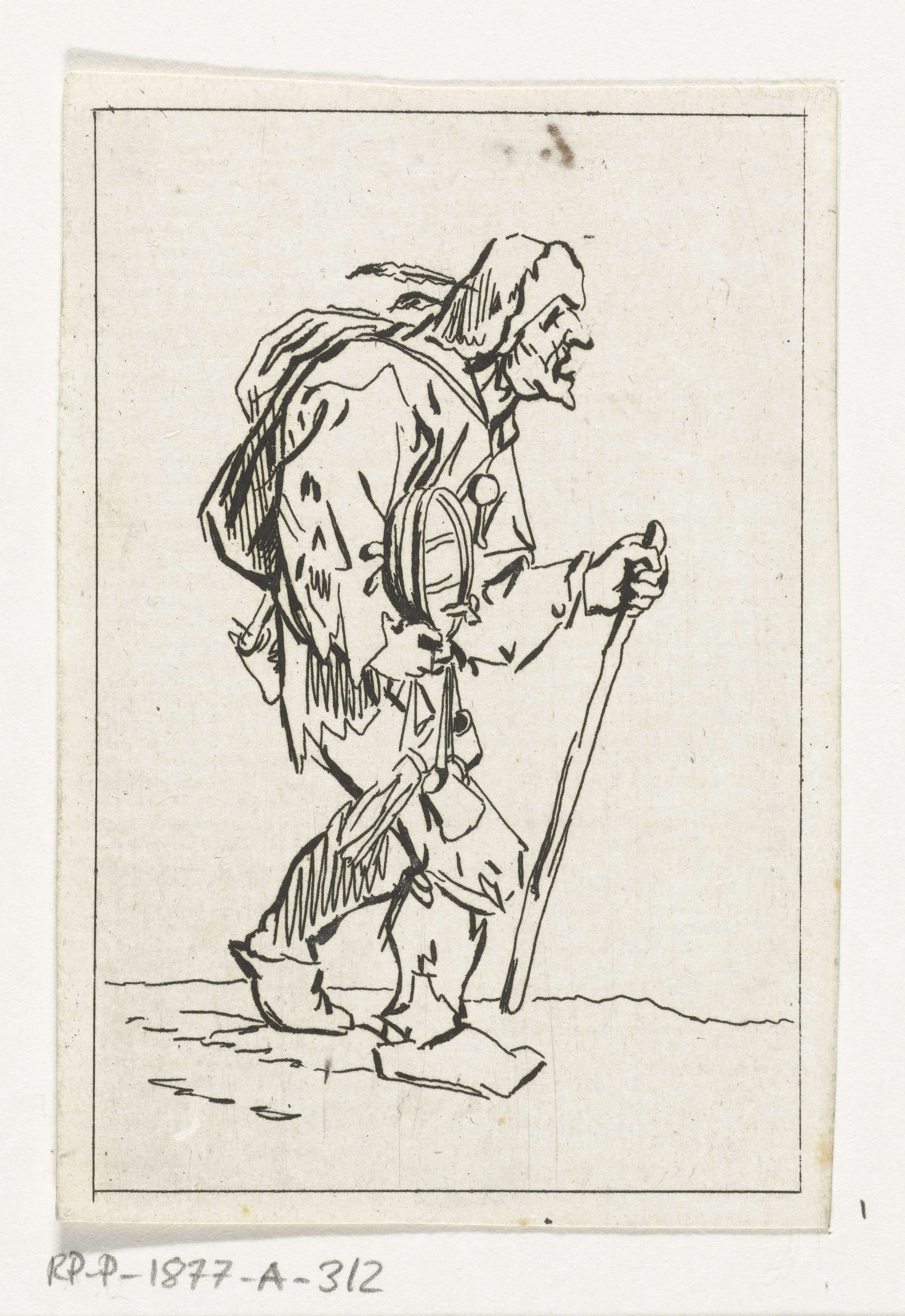 Inkt- en pennenkoopman by Anthonie van den Bos