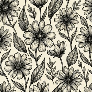Inky Botanical Doodles