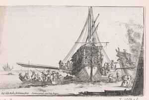Inschepen van een galei