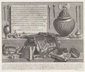 Inscripties en fragmenten uit graftombe van de Villa de' Cinque