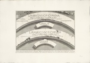 Inscripties op bogen van de Pons Fabricius te Rome