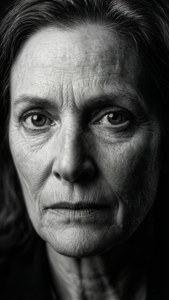 Intense Black and White Close-up