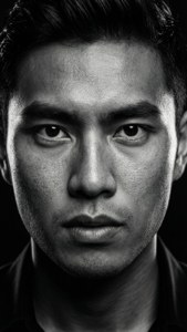 Intense Black and White Portrait