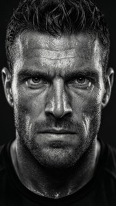 Intense Black and White Portrait