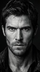 Intense Black and White Portrait