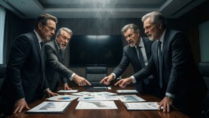 Intense Boardroom Debate