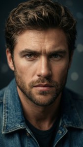 Intense Denim Portrait