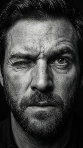 Intense Eye Roll Portrait