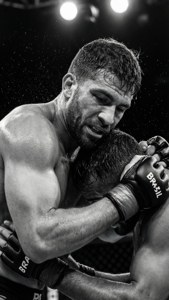 Intense Grapple Black and White
