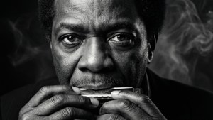 Intense Harmonica Portrait