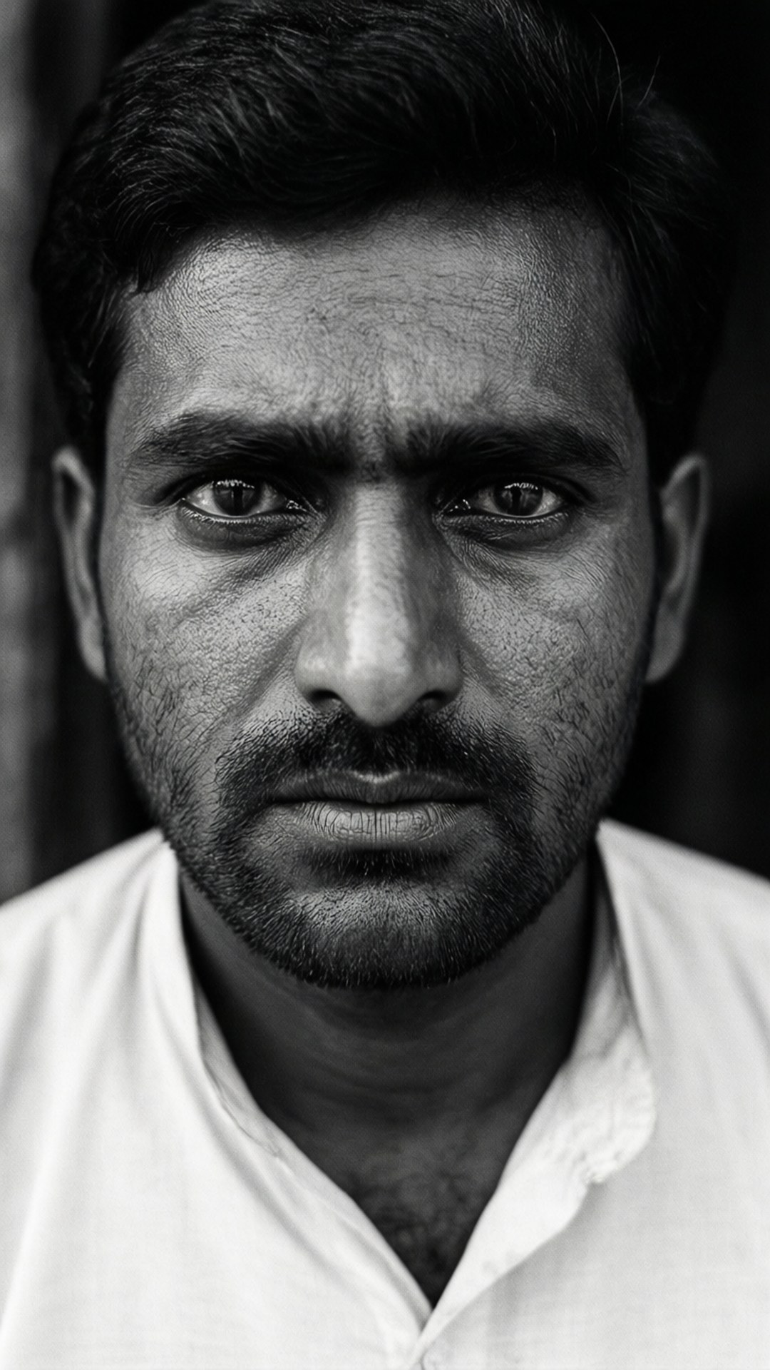 Intense Monochrome Gaze by Wallpapers.art Studio
