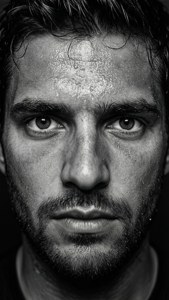 Intense Portrait B&W