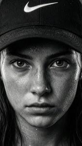 Intense Portrait in Black and White
