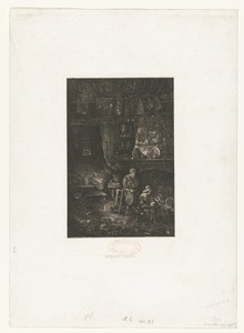 Interieur met boerenfamilie