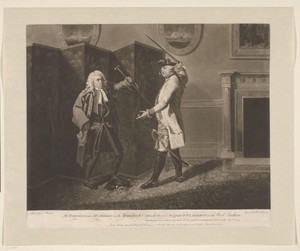 Interieur met William Parsons en John Moody als Varland en Majoor O'Flaherty