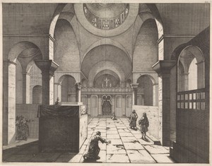Interieur van de Griekse koepelkerk te Chalcedon
