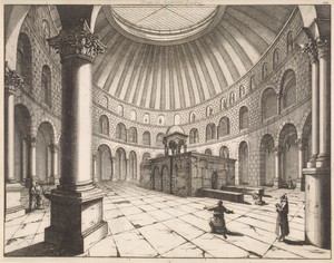 Interieur van de Heilig-Grafkerk te Jeruzalem