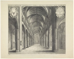 Interieur van de kathedraal te Lincoln