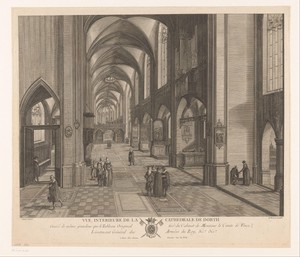 Interieur van de kathedraal van Dordrecht