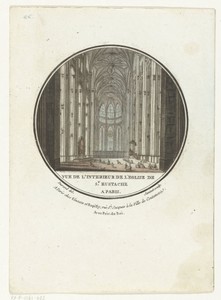 Interieur van de Saint Eustache kerk
