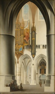 Interieur van de Sint-Bavokerk in Haarlem