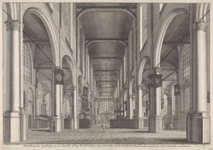 Interieur van de Sint-Janskerk te Gouda
