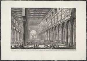 Interieur van de Sint-Paulus buiten de Muren te Rome