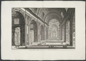 Interieur van de Sint-Pietersbasiliek te Vaticaanstad