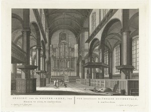 Interieur van de Westerkerk te Amsterdam