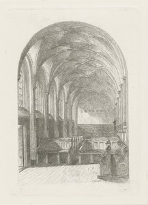 Interieur van een gedeelte van de Dom te Utrecht