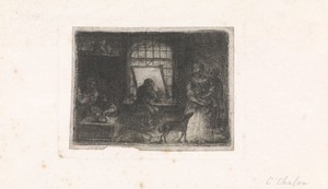 Interieur van een prentatelier