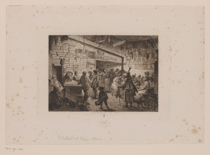 Interieur van het cabaret Lapin Blanc in Parijs
