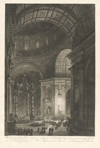 Interior of St. Peter’s, with the Illumination of the Cross of St. Peter