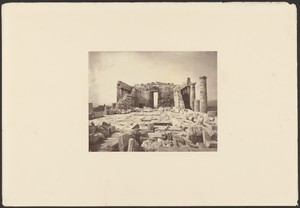 Interior of the Parthenon, from the eastern end - at the left, in the distance, is seen the island of Aegina.