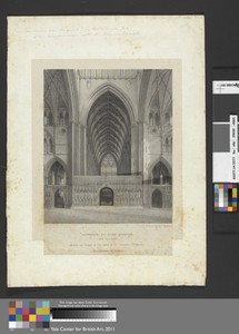 Interior of York Minster from the Nave Shewing the Screen of the Choir in its Present Situation