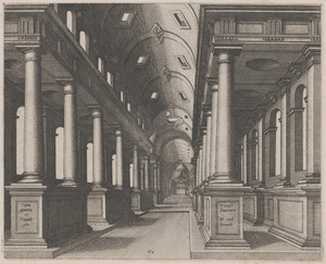 Interior View of a Church with a Barrel Vault