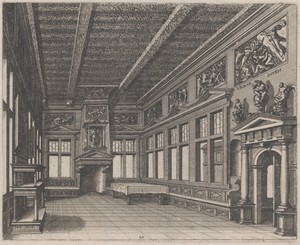 Interior with Buffet, Chimney, and Religious Paintings