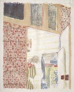 Interior with Pink Wallpaper III