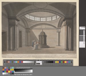 Internal View of the Four per cent Reduced Annuity Office, at the Bank of England