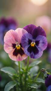 Intertwined Pansies