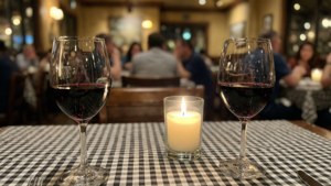 Intimate Wine and Candle
