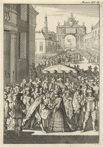 Intocht van de koningin te Madrid