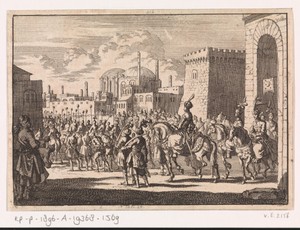 Intocht van sultan Mustafa II te Constantinopel, 1695