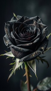 Intricate Black Rose