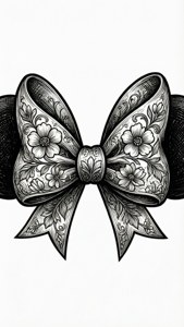 Intricate Bow Outline
