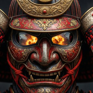 Intricate Samurai Mask