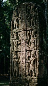 Intricate Stela Carvings