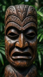 Intricate Tiki Mask Detail