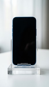 iPhone on Transparent Stand